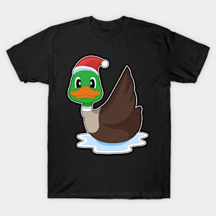 Duck Christmas Santa hat T-Shirt